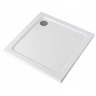 Štvorcová sprchová vanička 90 × 90 ST02B Biely sifón 5cm nízky